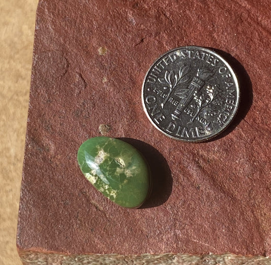 6 carat dark green natural Stone Mountain Turquoise cabochon