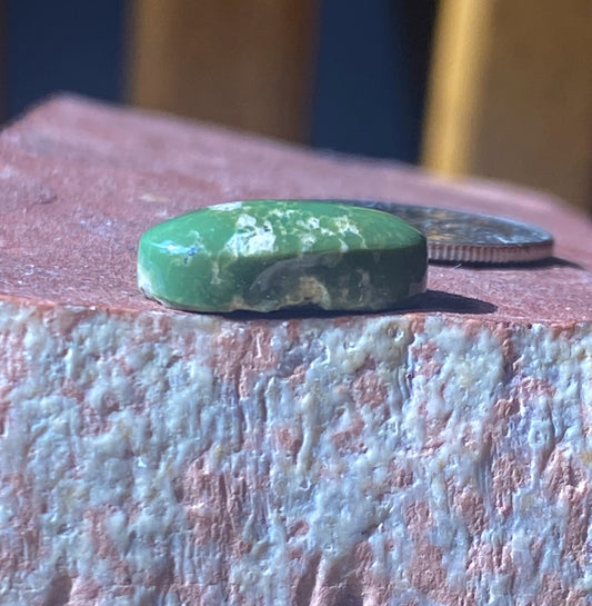 6 carat dark green natural Stone Mountain Turquoise cabochon