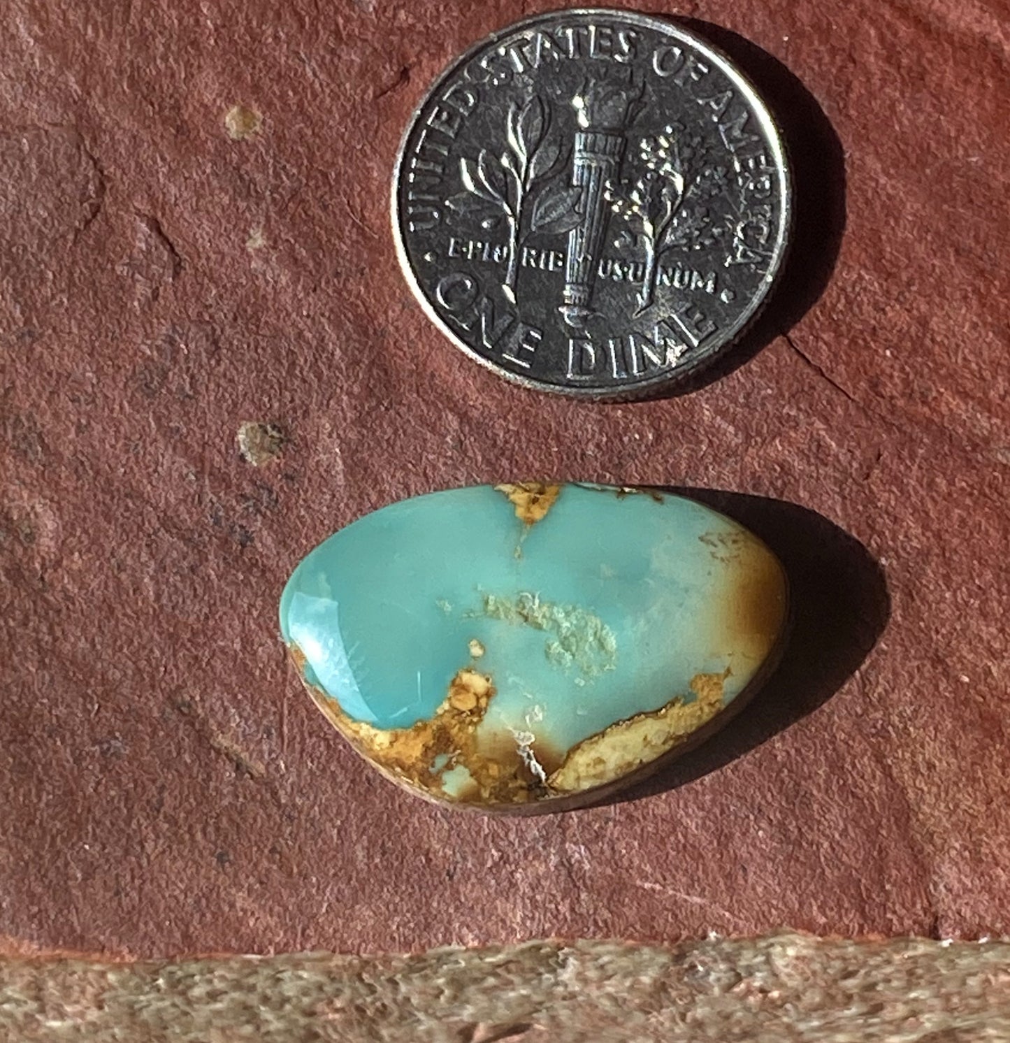 13 carat green teal Stone Mountain Turquoise Nevada cabochon
