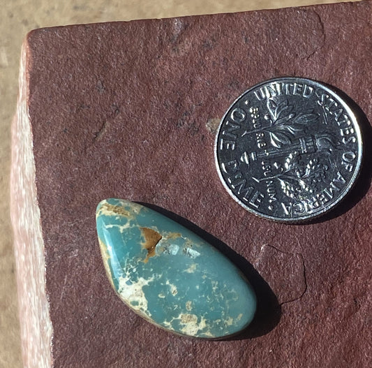 8 carat blue teal Stone Mountain Turquoise cabochon