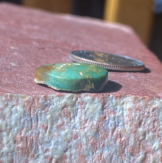 6 carat dark green Stone Mountain Turquoise cabochon