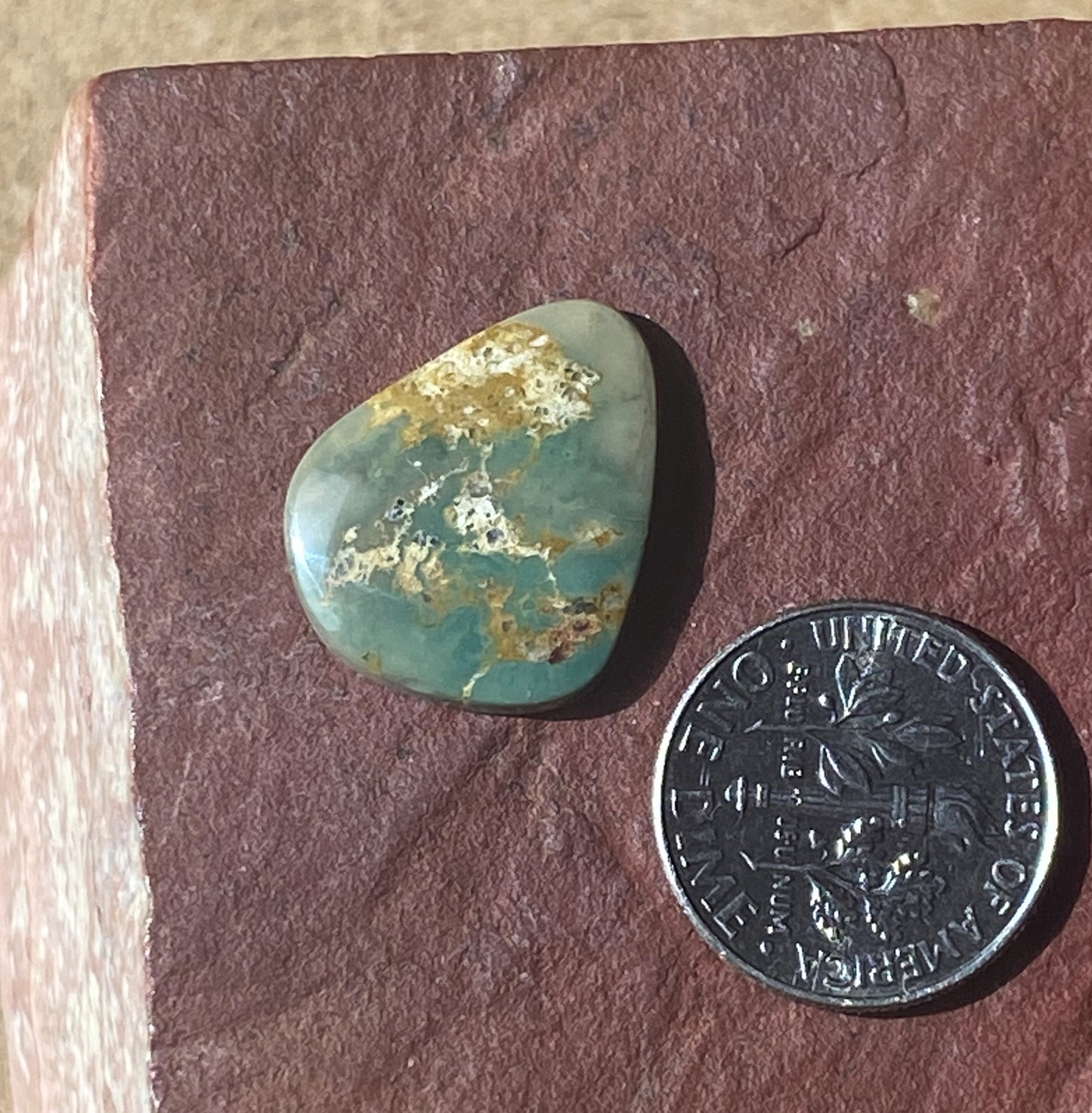 8 carat green Stone Mountain Turquoise cabochon