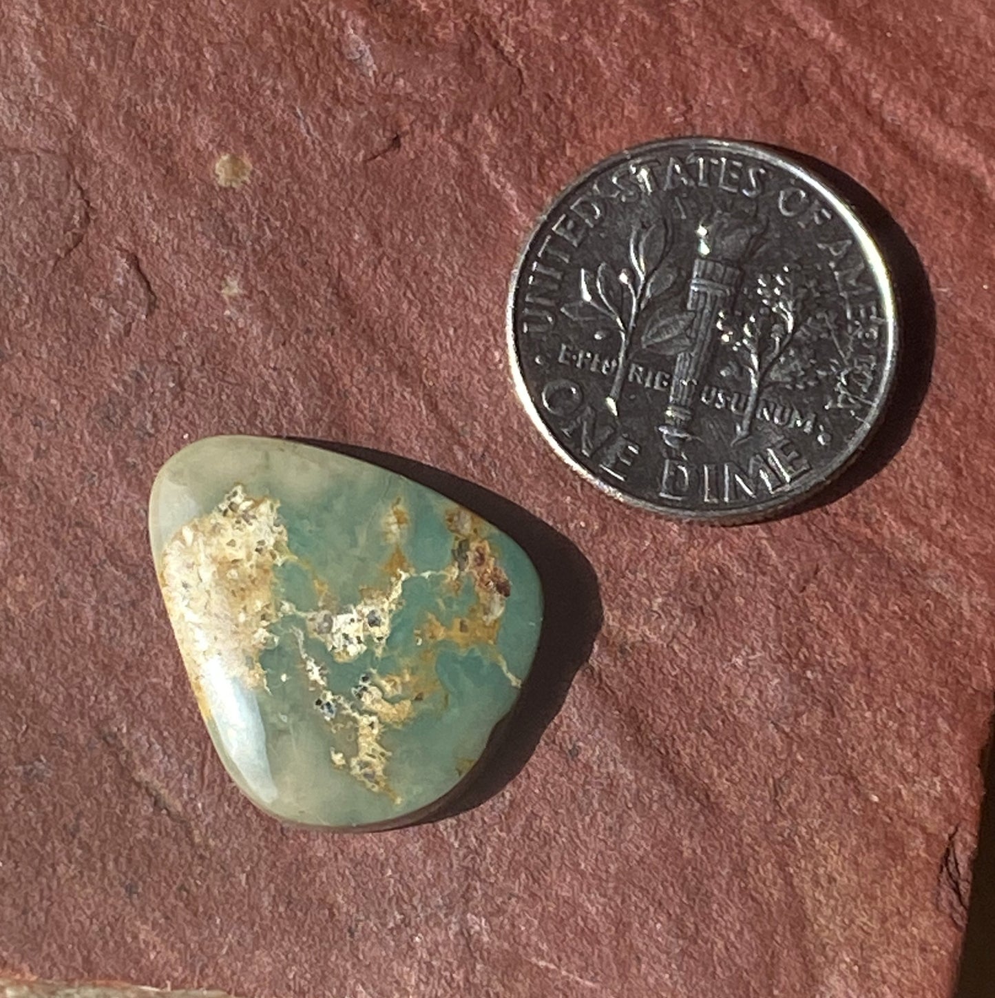 8 carat green Stone Mountain Turquoise cabochon