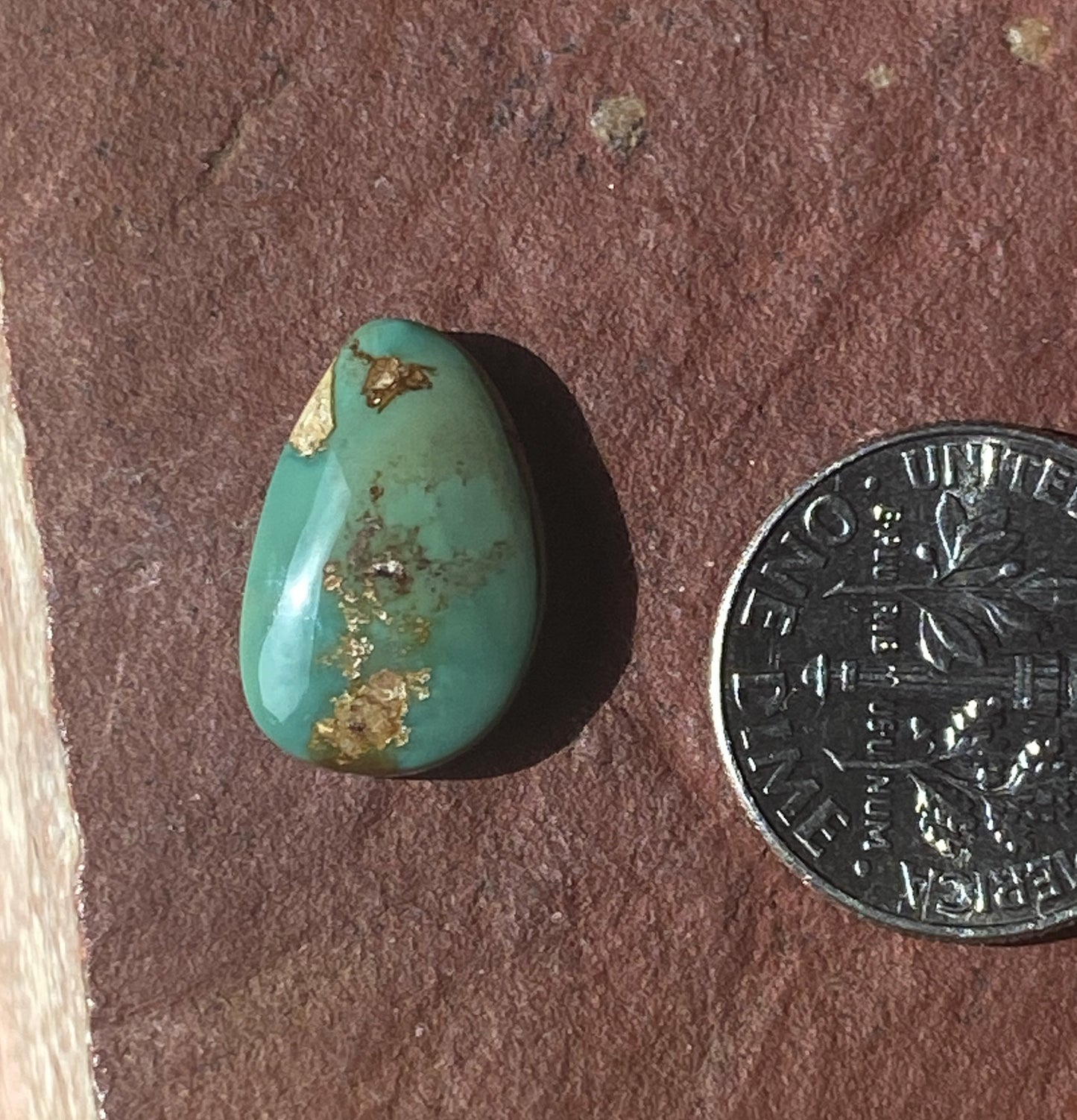 5 carat green teal Stone Mountain Turquoise cabochon