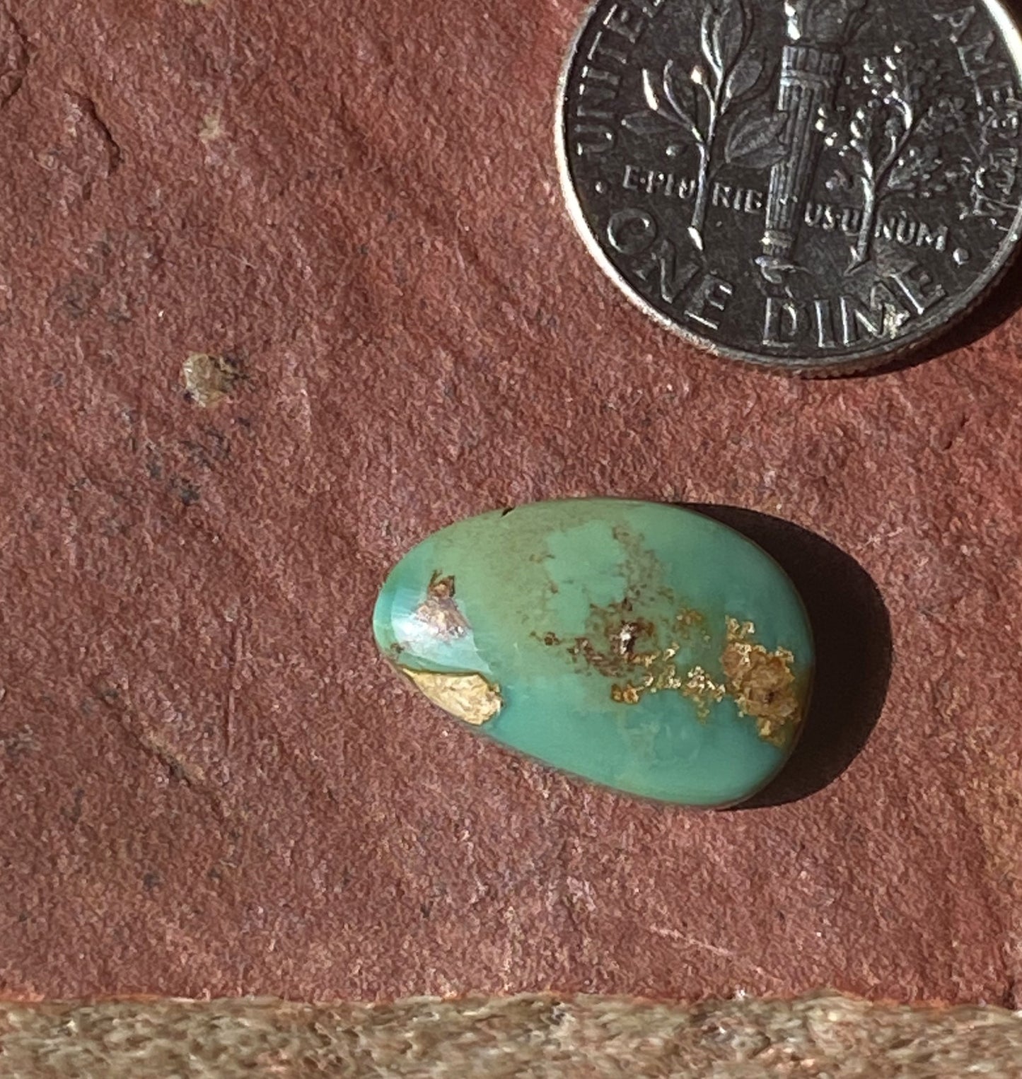 5 carat green teal Stone Mountain Turquoise cabochon