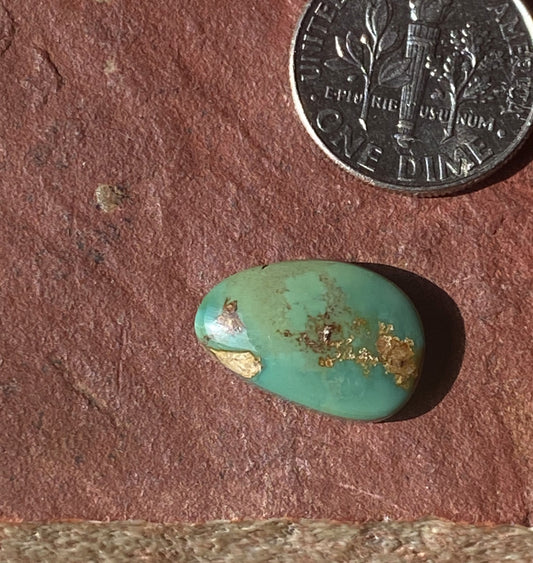 5 carat green teal Stone Mountain Turquoise cabochon
