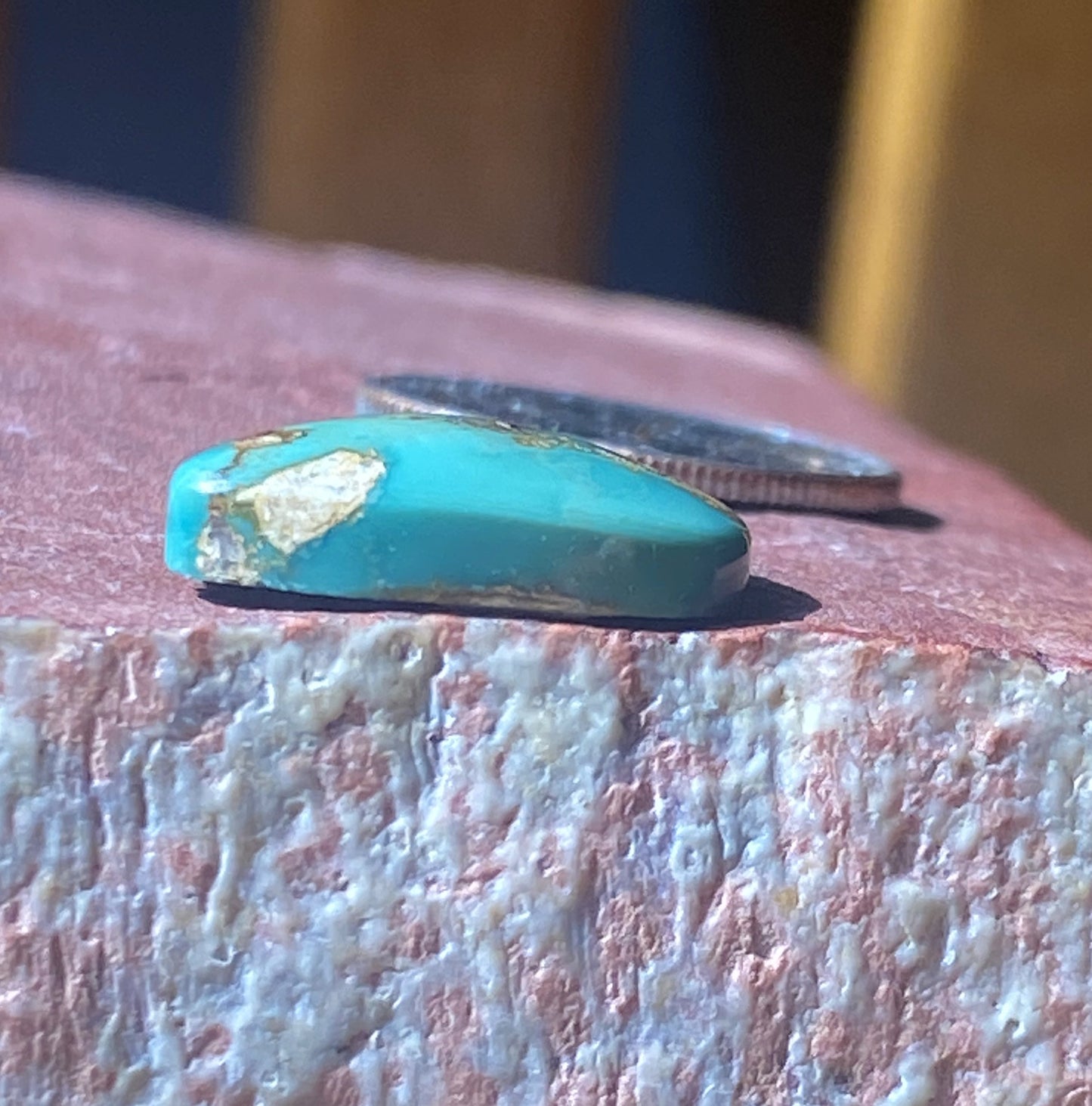 5 carat green teal Stone Mountain Turquoise cabochon
