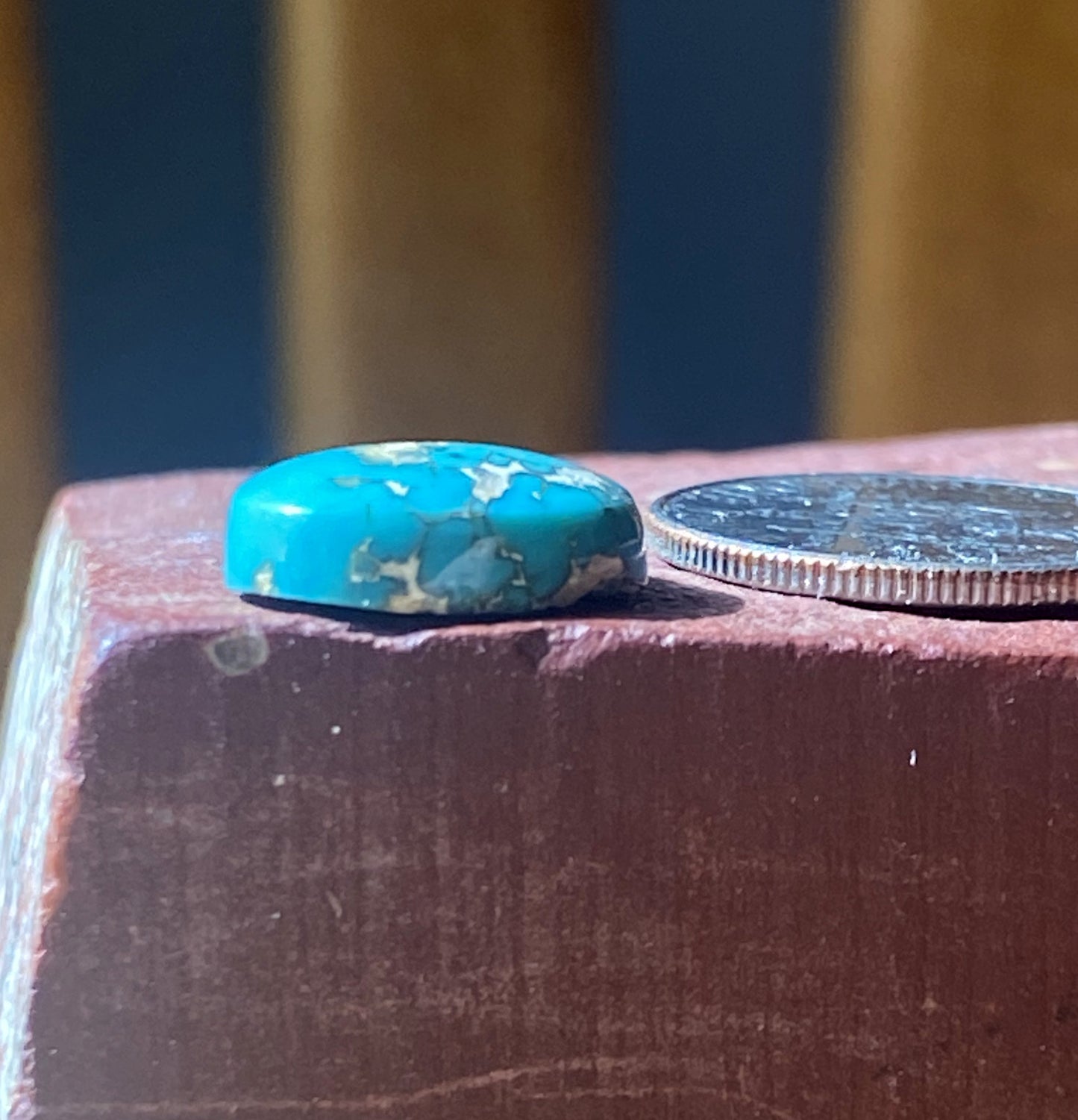 4 carat blue Stone Mountain Turquoise cabochon