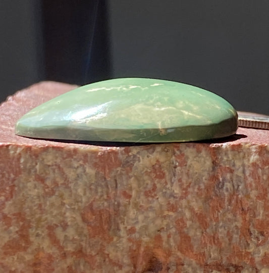 34 carat green natural Stone Mountain Turquoise cabochon with a high dome