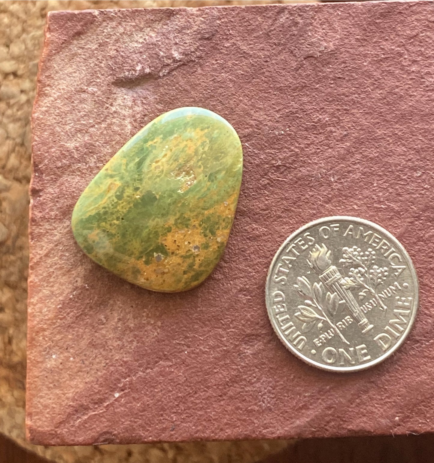14 carat green Stone Mountain Turquoise cabochon