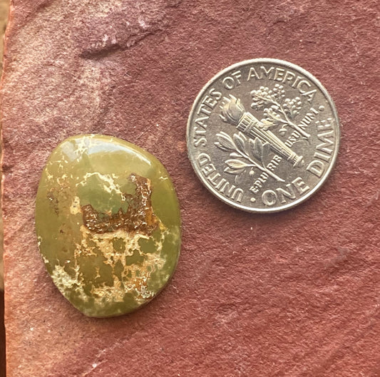 10 carat green Stone Mountain Turquoise cabochon