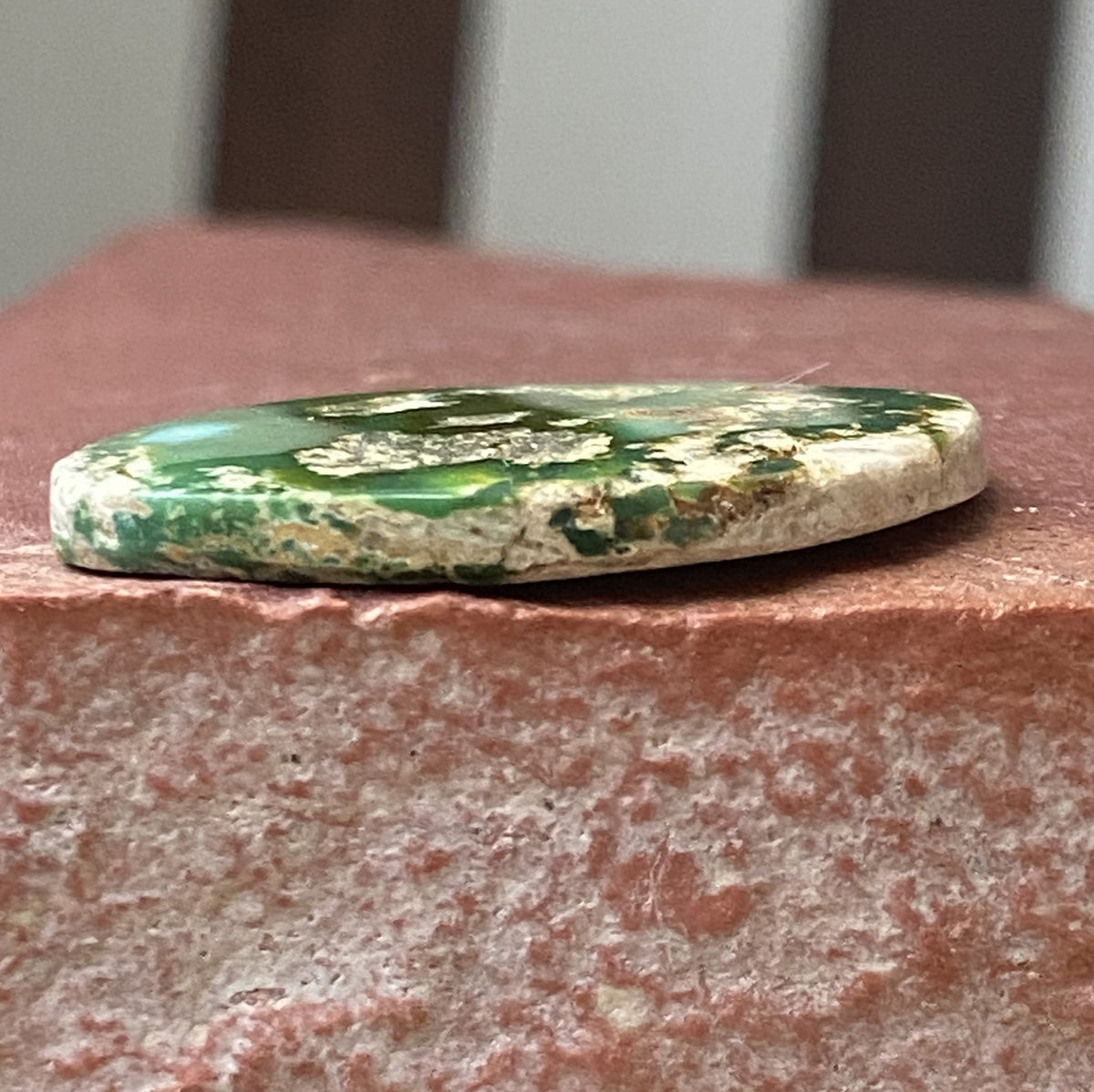 18 carat deep green Stone Mountain Turquoise cabochon