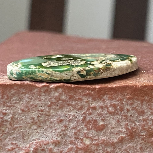 18 carat deep green Stone Mountain Turquoise cabochon