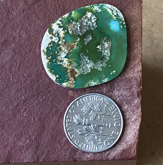 18 carat deep green Stone Mountain Turquoise cabochon