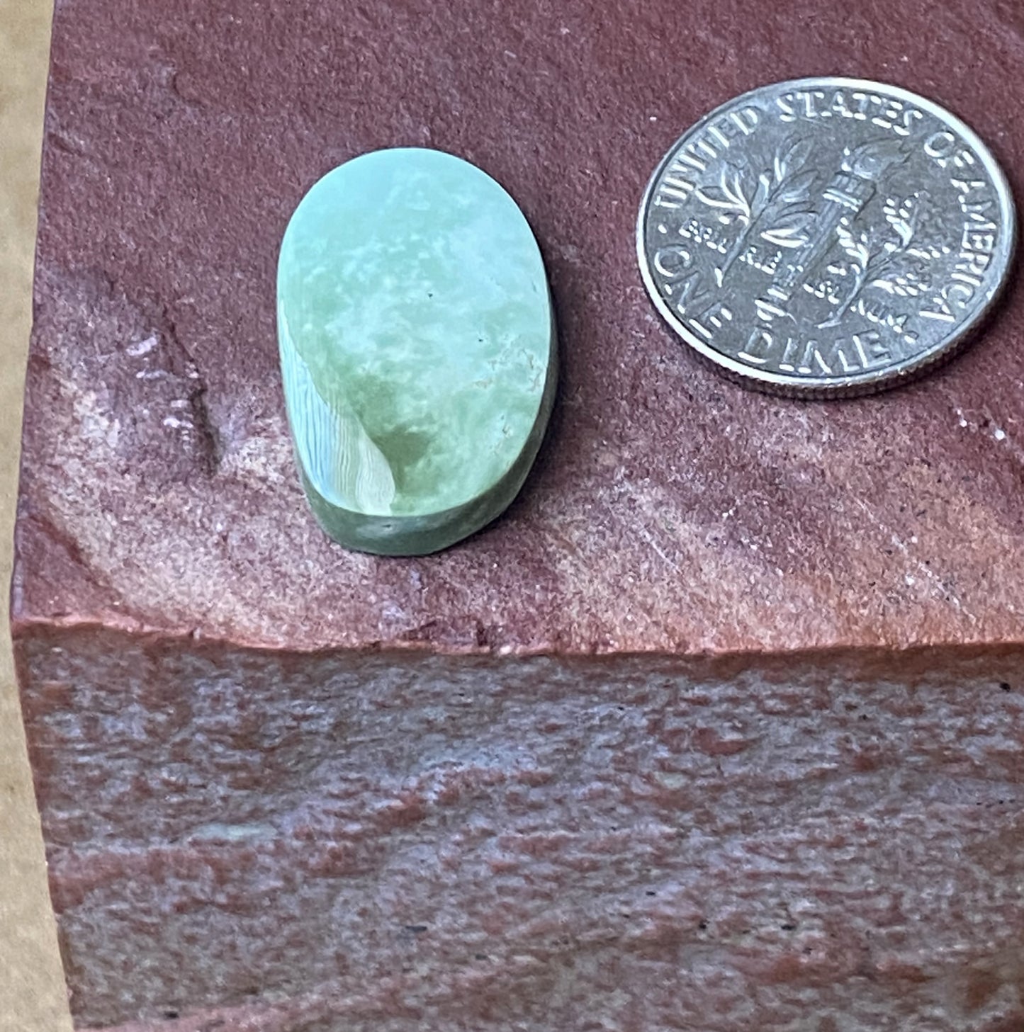 8 carat green natural Stone Mountain Turquoise cabochon