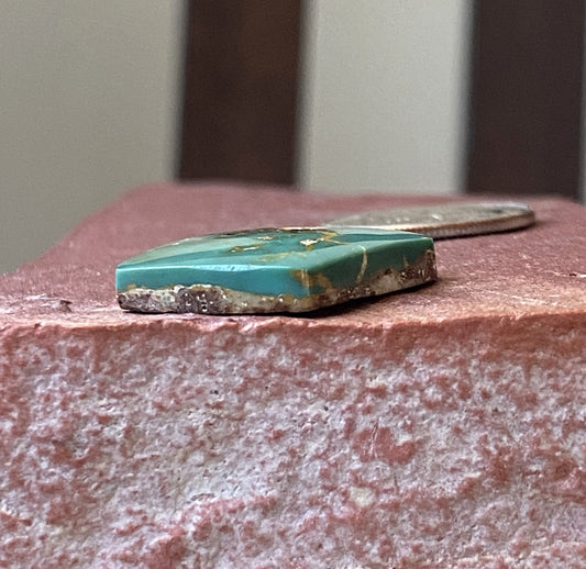 15 carat teal green Stone Mountain Turquoise cabochon