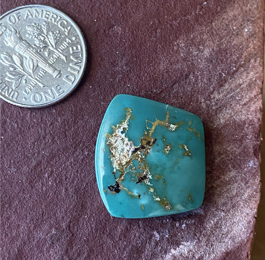 15 carat teal green Stone Mountain Turquoise cabochon