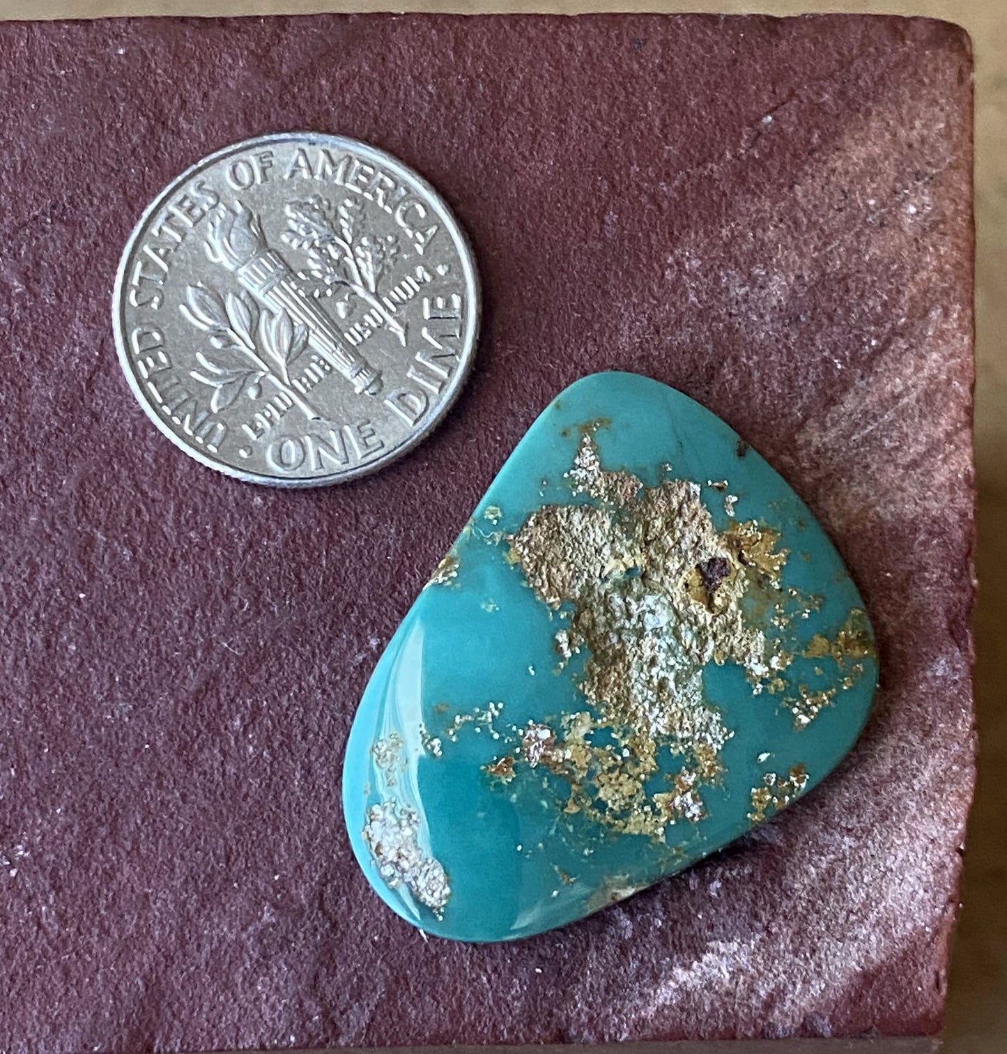 16 carat green Stone Mountain Turquoise cabochon