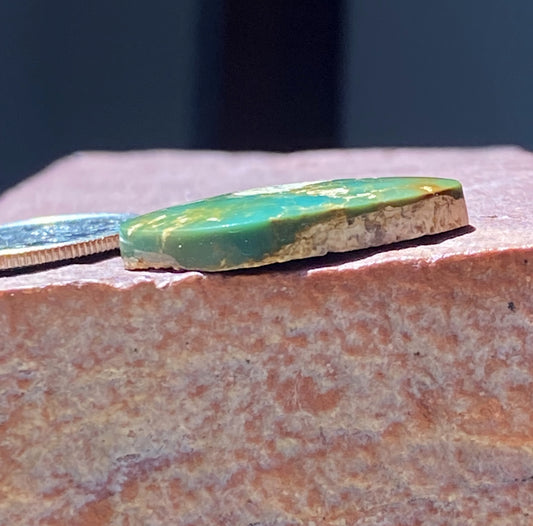 11 carat forest green Stone Mountain Turquoise cabochon