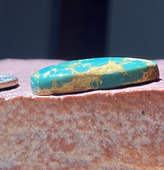 11 carat green teal Stone Mountain Turquoise cabochon