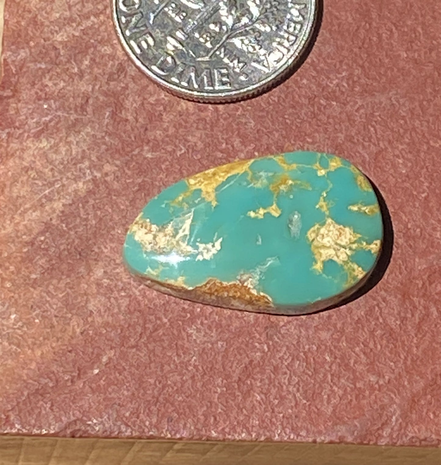 11 carat green teal Stone Mountain Turquoise cabochon