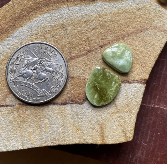7 carats natural green Stone Mountain Turquoise cabochons