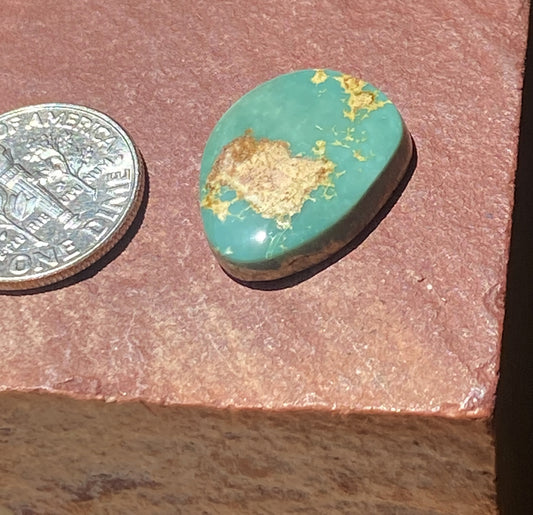 9 carat green teal Stone Mountain Turquoise cabochon