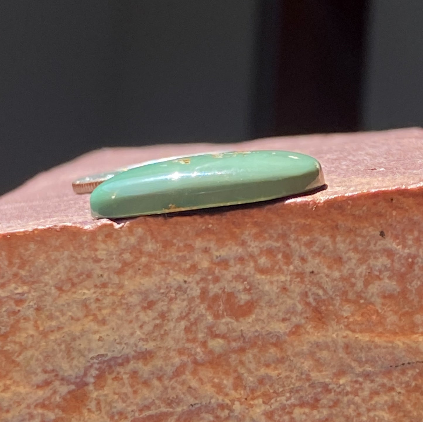 8 carat green Stone Mountain Turquoise cabochon
