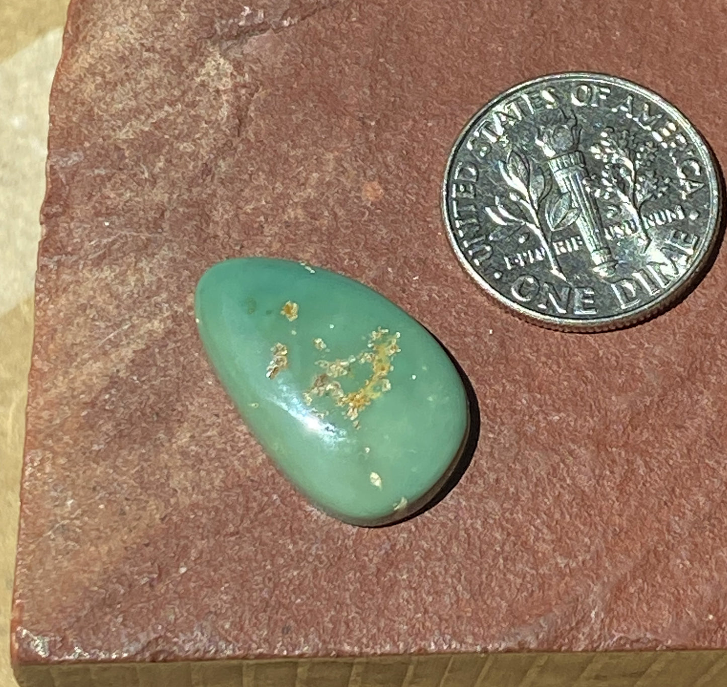 8 carat green Stone Mountain Turquoise cabochon