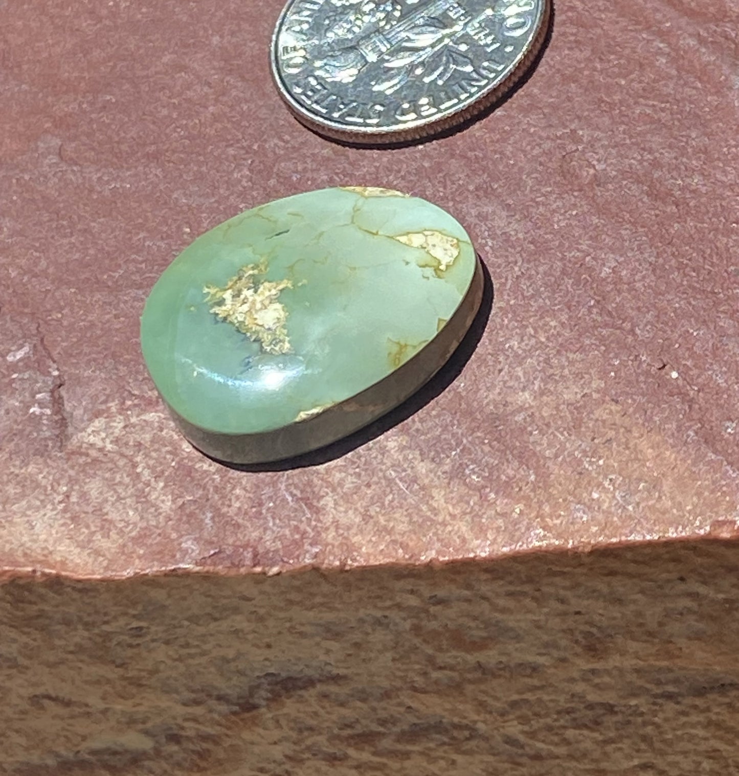 12 carat green Stone Mountain Turquoise cabochon