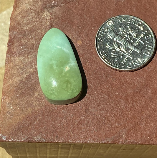 13 carat light green natural Stone Mountain Turquoise cabochon