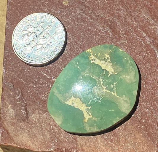 24 carat sea green Stone Mountain Turquoise cabochon