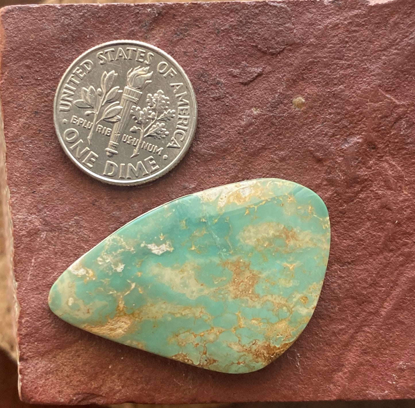 26 carat natural green Stone Mountain Turquoise cabochon