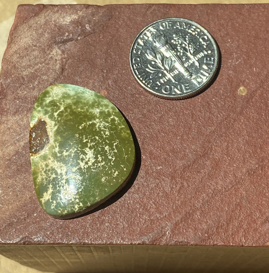 17 carat natural green Stone Mountain Turquoise cabochon