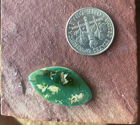 8 carat deep green Stone Mountain Turquoise cabochon