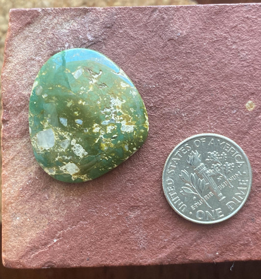 22 carat forest green Stone Mountain Turquoise cabochon