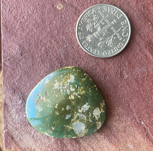 22 carat forest green Stone Mountain Turquoise cabochon