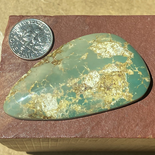 84 carat green Stone Mountain Turquoise specimen cabochon