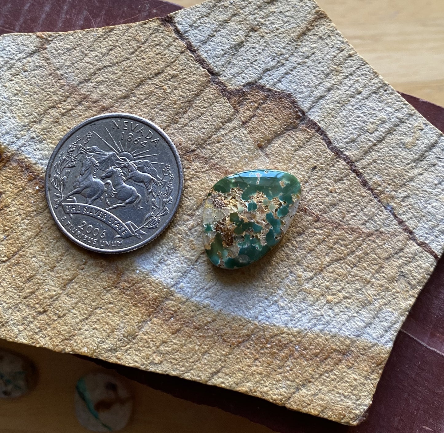 10 carat boulder-cut Stone Mountain Turquoise cabochon