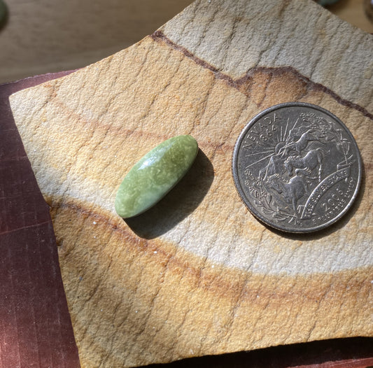 6 carat green natural Stone Mountain Turquoise cabochon