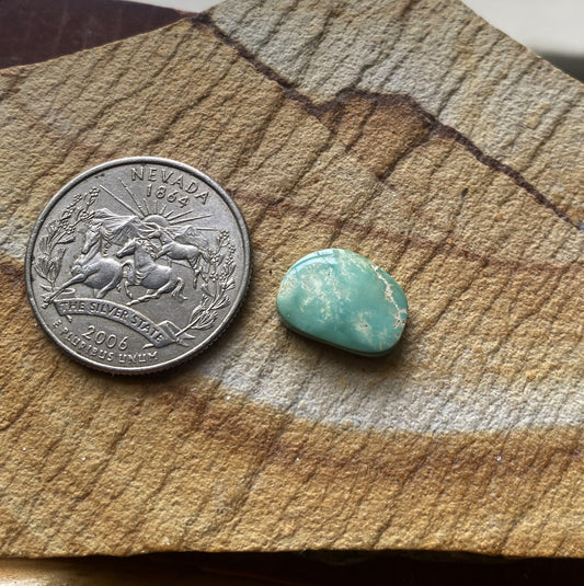 4 carat light green natural Stone Mountain Turquoise cabochon