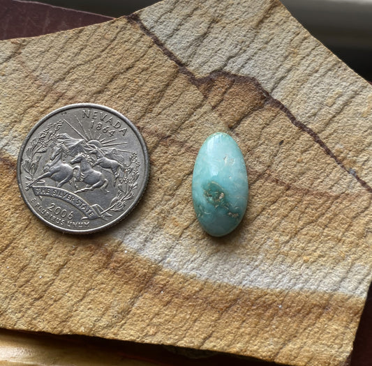 8.1 carat sea green natural Stone Mountain Turquoise cabochon