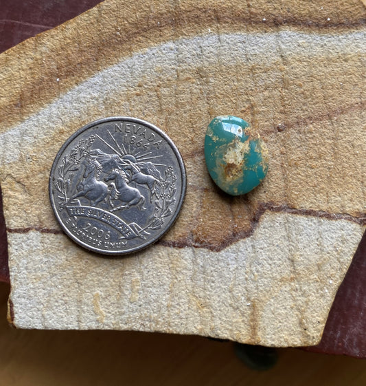 5 carats natural green boulder Stone Mountain Turquoise cabochon