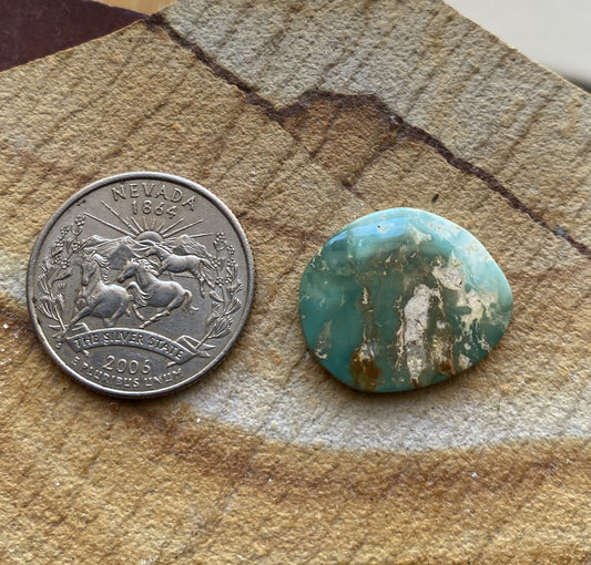 11 carat natural green Stone Mountain Turquoise cabochon