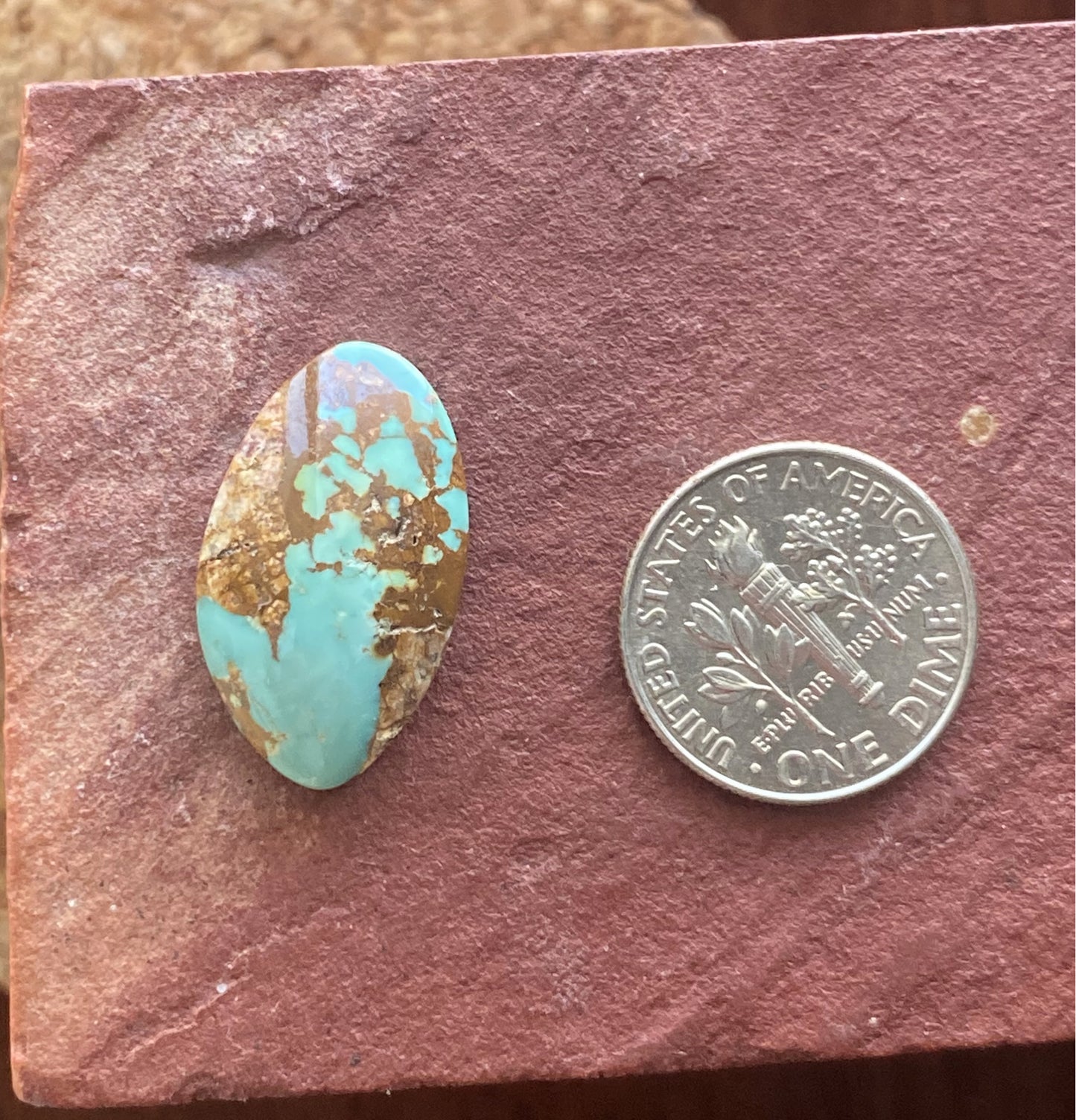 13 carat blue Stone Mountain Turquoise cabochon