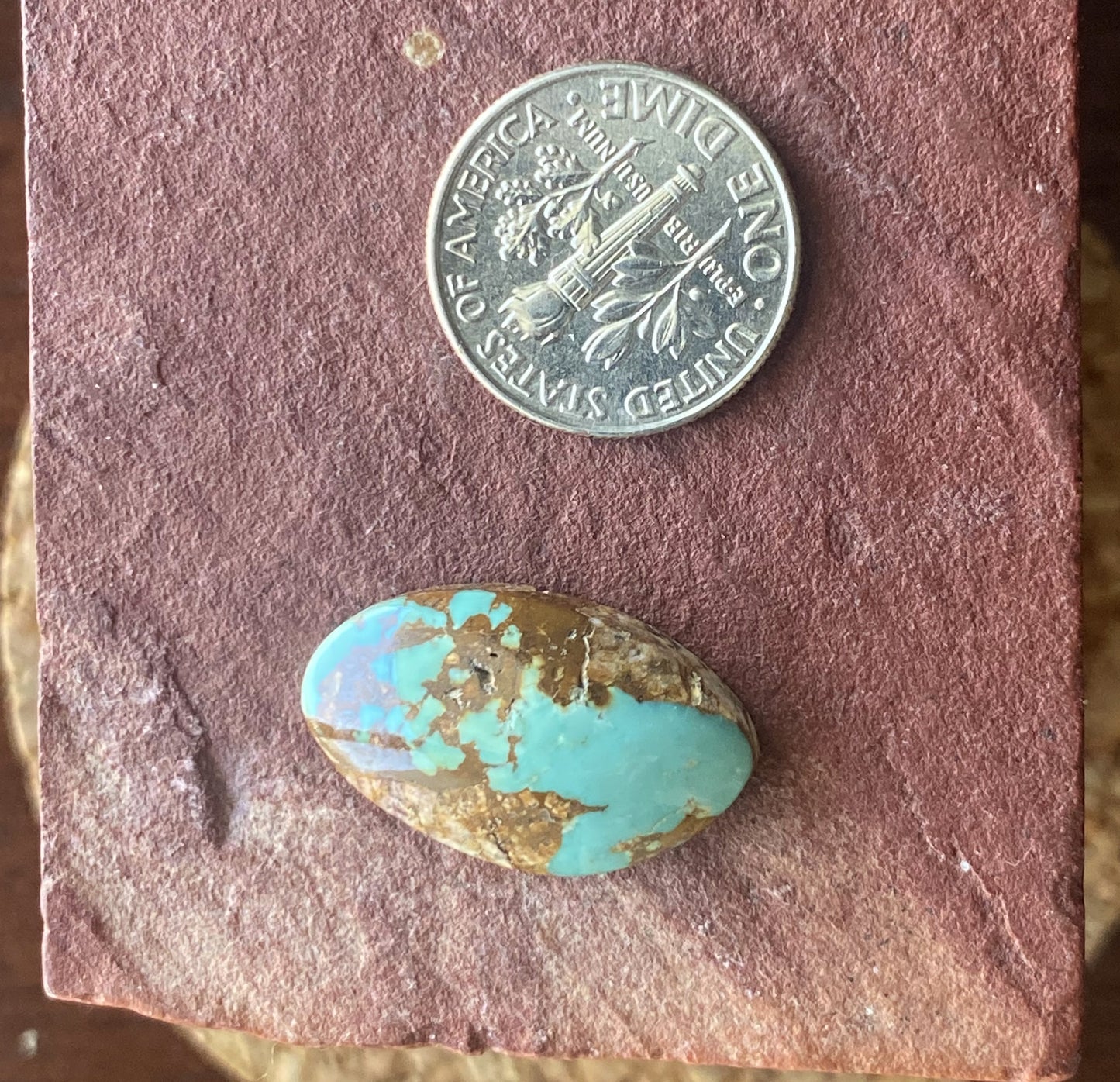13 carat blue Stone Mountain Turquoise cabochon