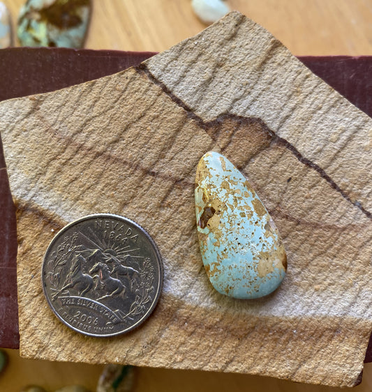 17 carat light blue Stone Mountain Turquoise cabochon