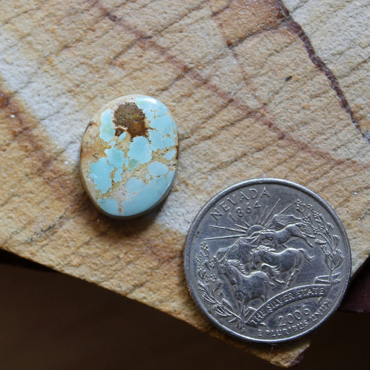 8 carat light blue Stone Mountain Turquoise cabochon oval