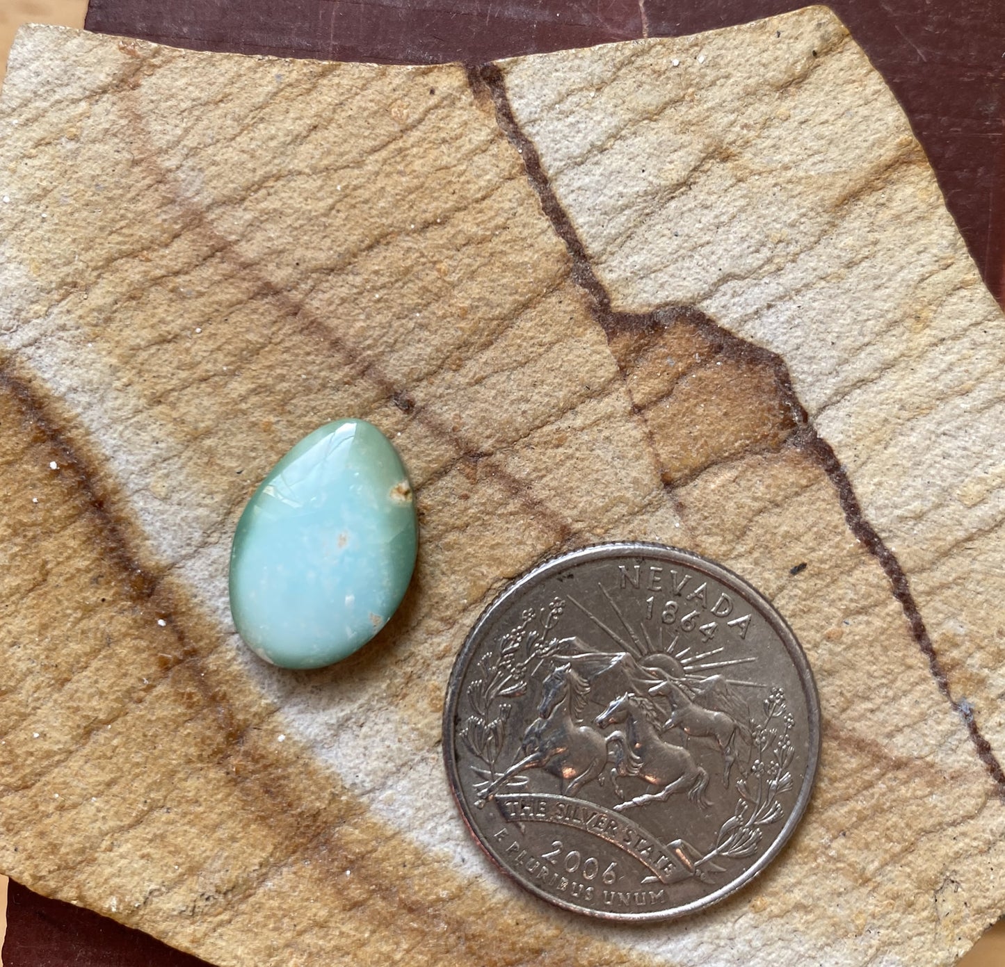 5 carat light blue Stone Mountain Turquoise cabochon