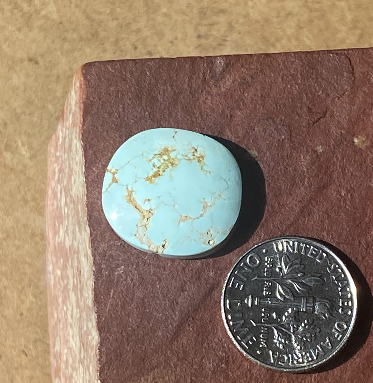 9 carat pale blue Stone Mountain Turquoise cabochon